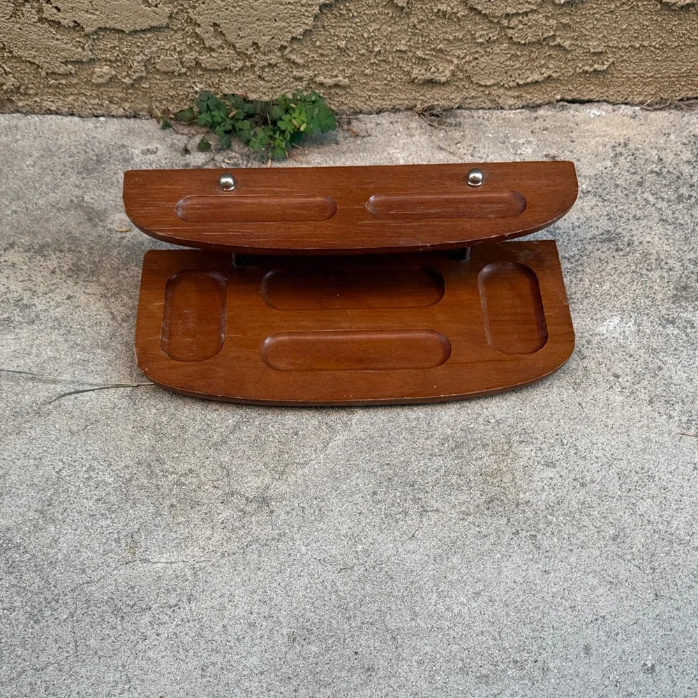 Vintage Wooden Two Deck Wall Shelf